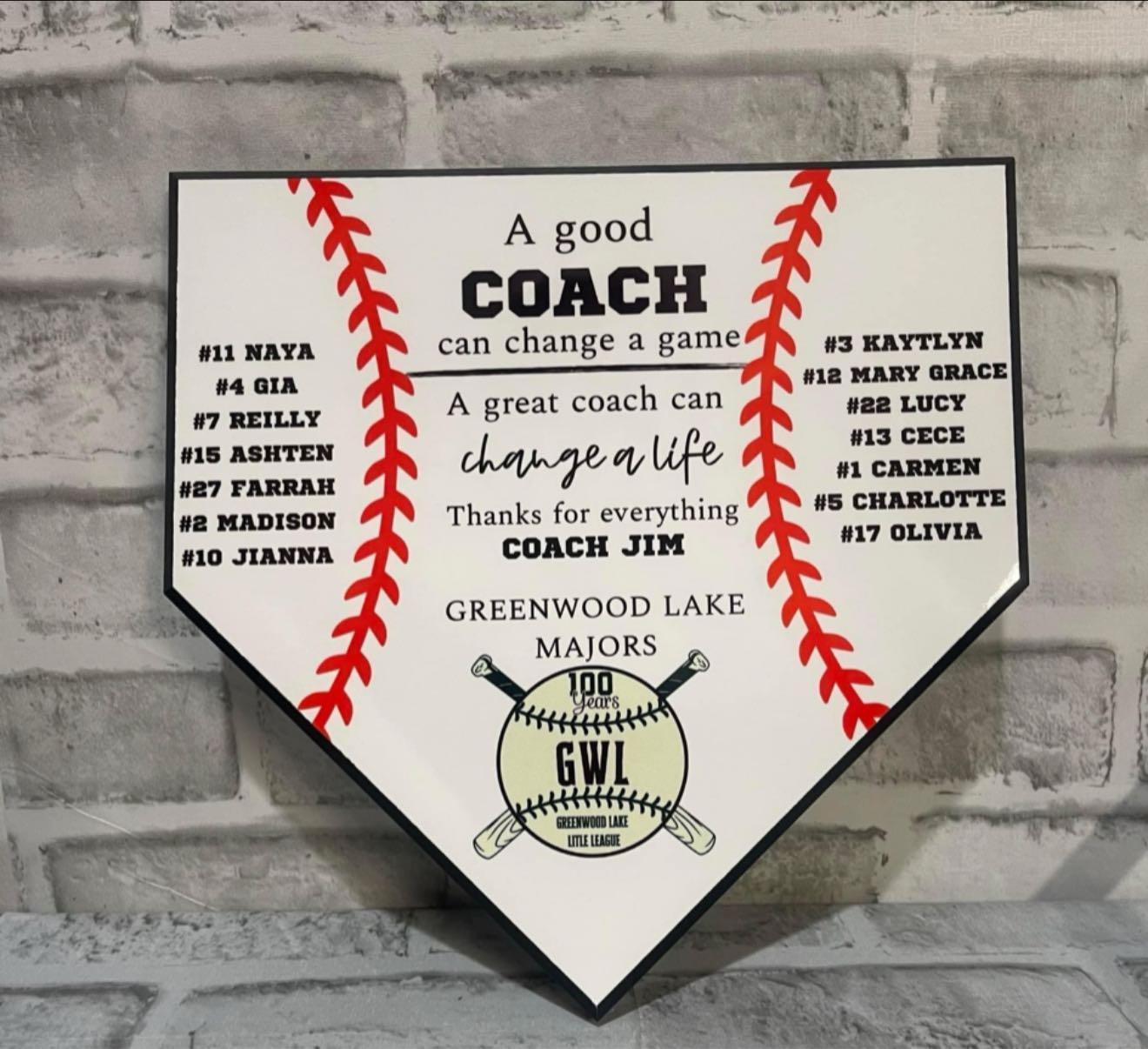 Personalized Home Plate Plaque