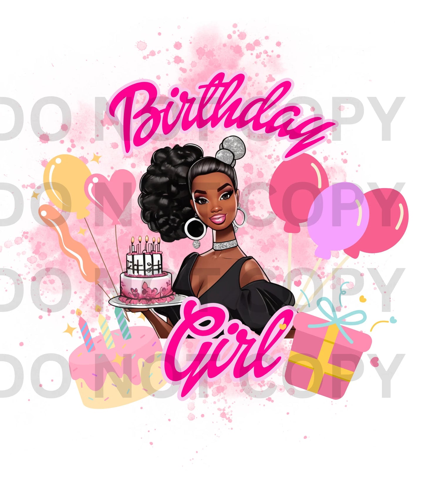 Black Fashion Girl Doll Birthday Digital File, Black Barbi, Birthday Shirts, Girl Shirt, Birthday Girl PNG