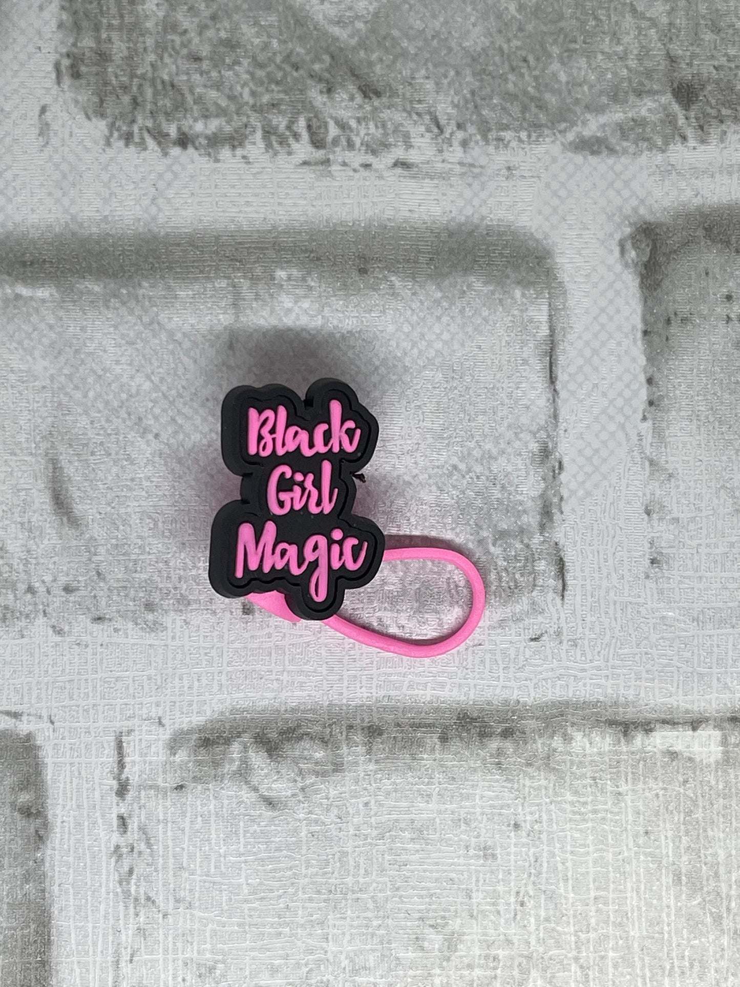 Black Girl Straw Topper - Reusable Silicone Straw Covers