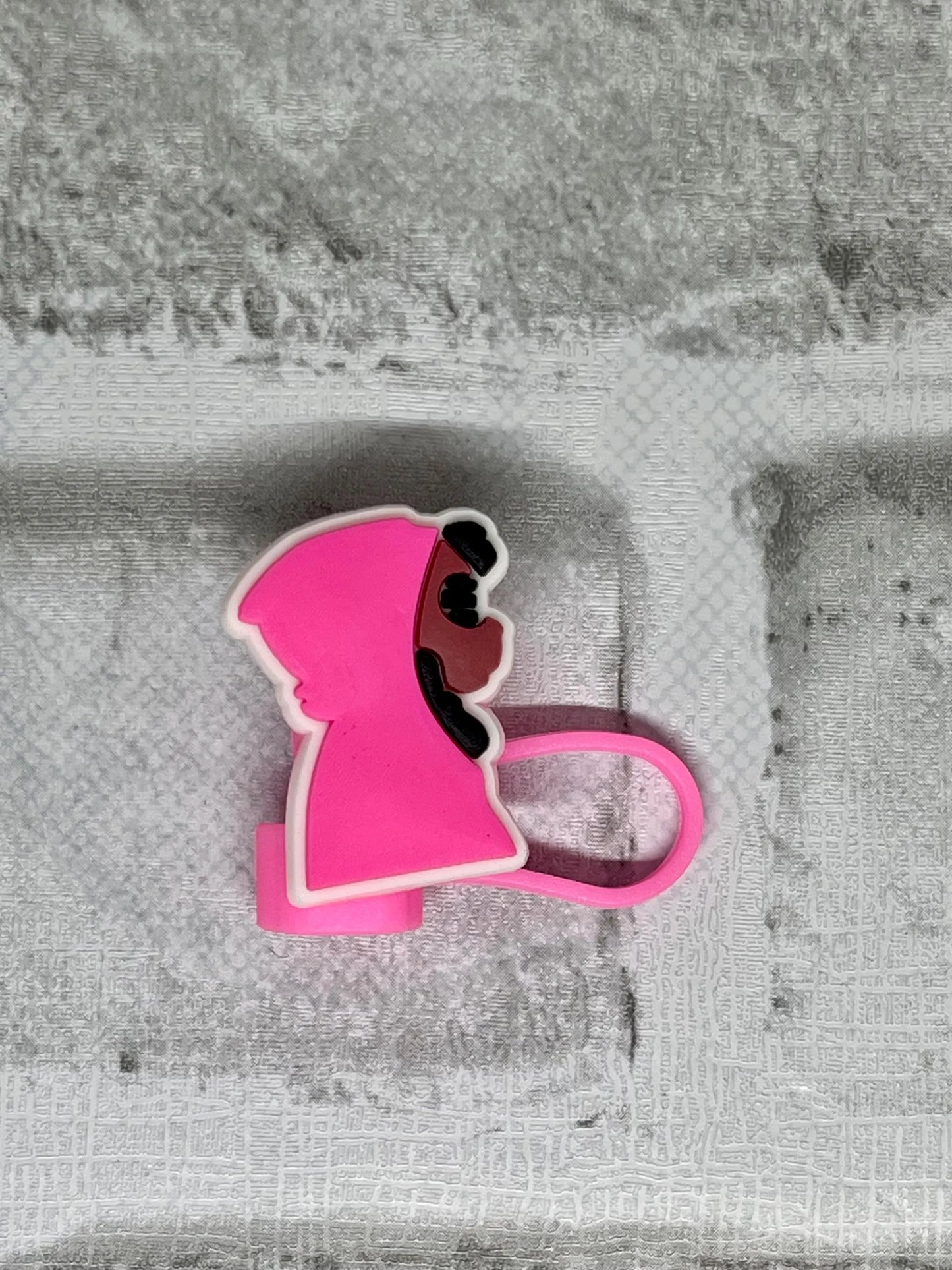 Black Girl Straw Topper - Reusable Silicone Straw Covers