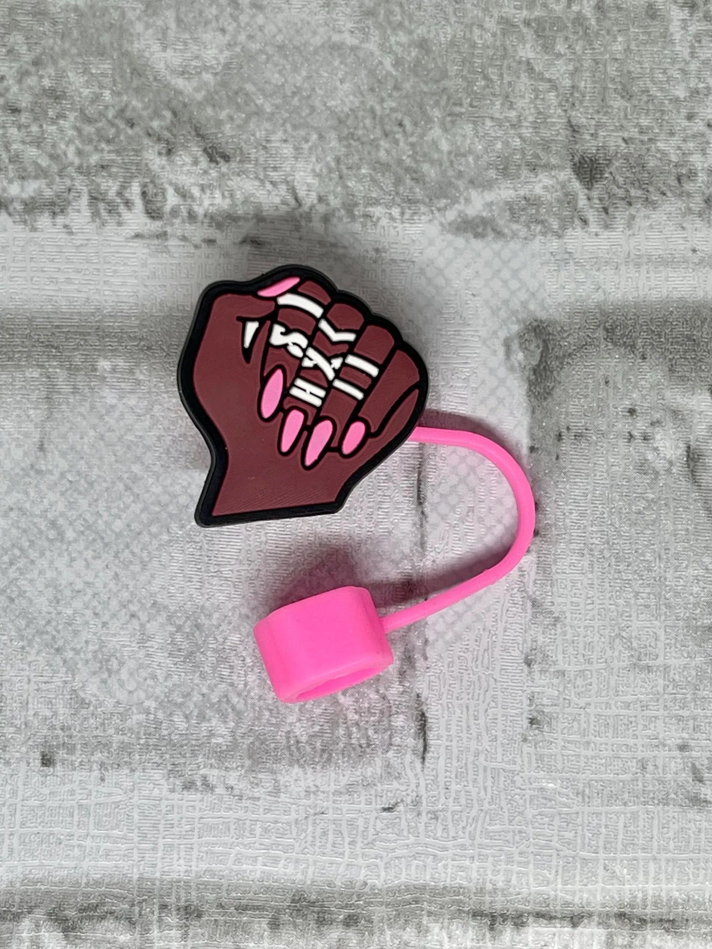 Black Girl Straw Topper - Reusable Silicone Straw Covers