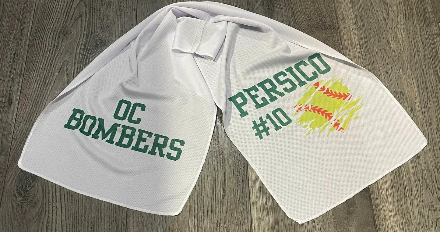 Personalized Cooling Towel – Custom Name Sports Rag for Athletes & Teams