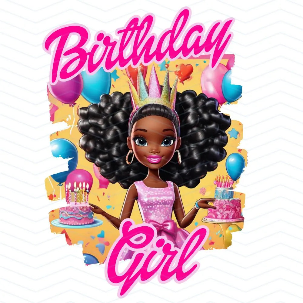 Black Girl Birthday Family Shirt Bundle - Set of 4 Digital Downloads