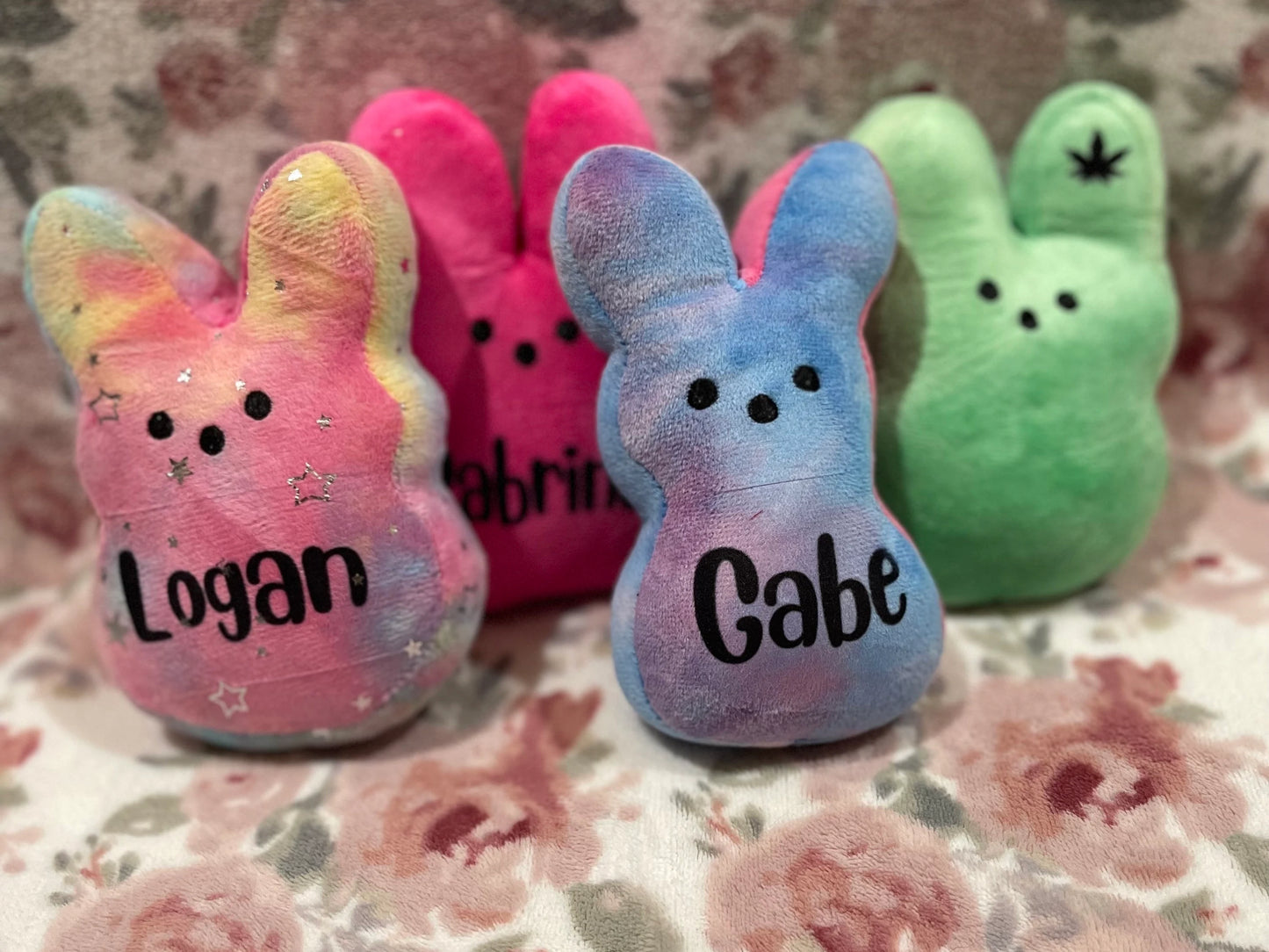 Personalized Peep Bunny Plush, Easter Bunny, Easter Plush, Sublimation Bunnies