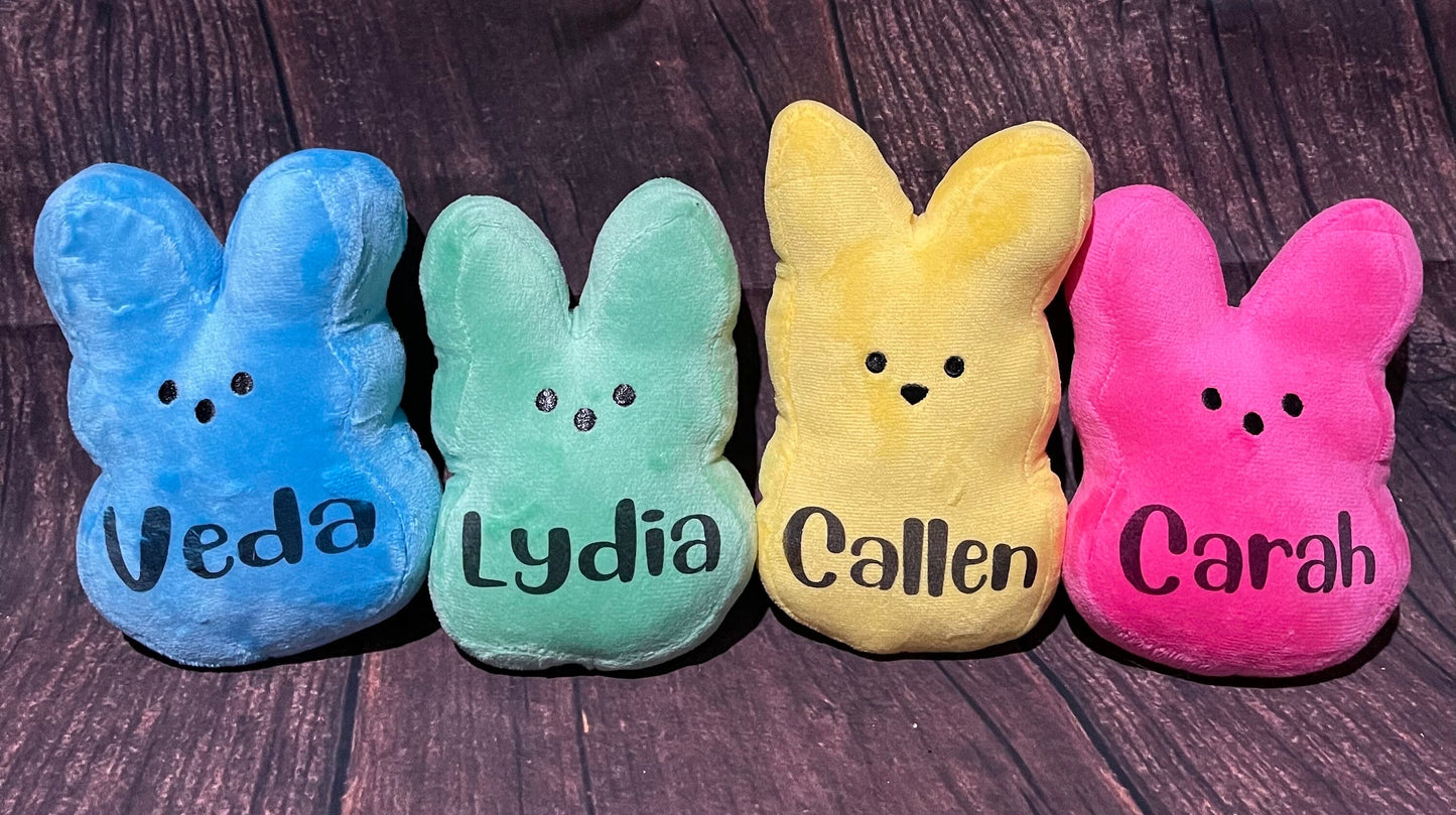 Personalized Coin Purse Plush, Easter Bunny, Easter Plush, Peep Plush, Coin Purse, Sublimation plush, bunny plush, Stash bunny