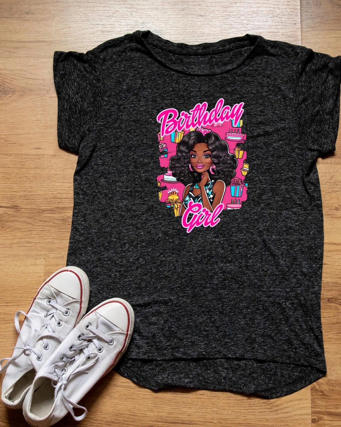 Afro princess PNG for shirts, invitations, and sublimation birthday projects