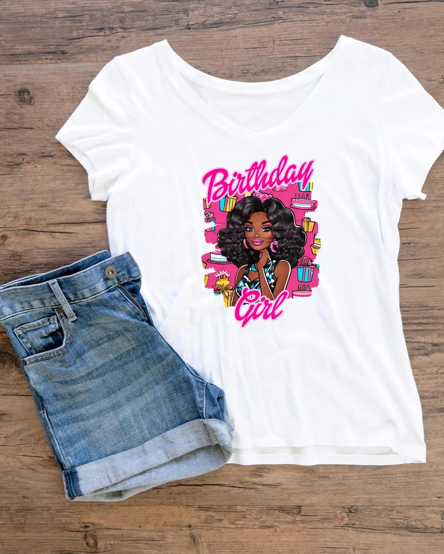 Afro princess PNG for shirts, invitations, and sublimation birthday projects