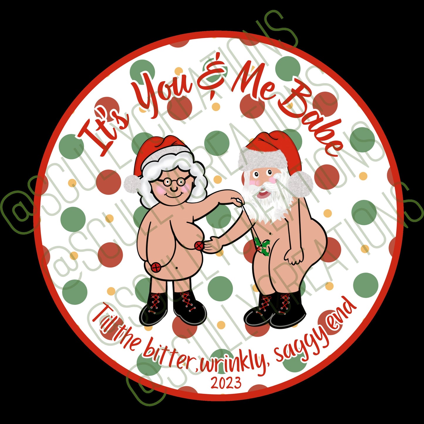 DIGITAL DOWNLOAD You and Me Babe Digital File for Ornament