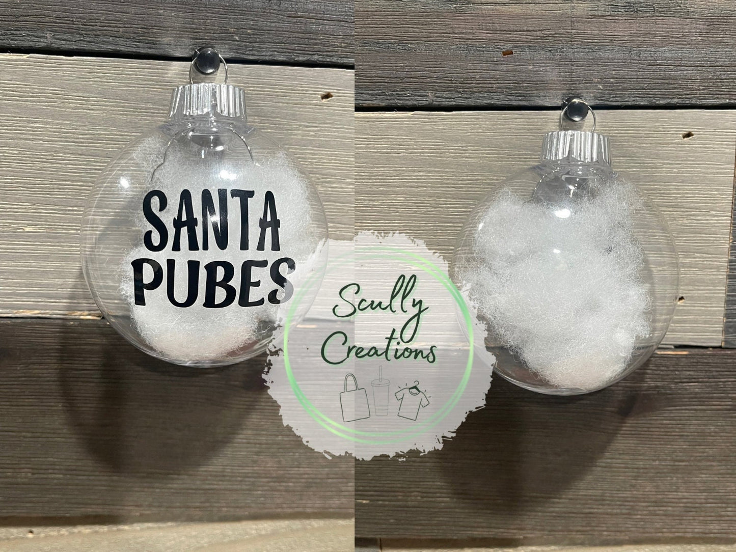 Santa Pubes Flat Ornament, Santa, Christmas Ornament, Santa Ornament, Gag Gifts White elephant gift