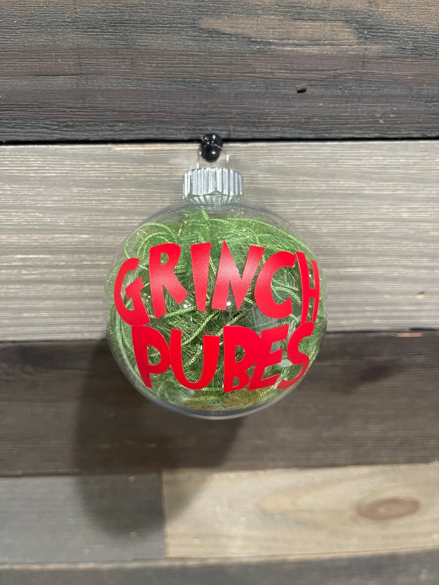 Grinch Pubes Ornament- Round, Grinch, Christmas Ornament, Grinch Ornament, Gag Gifts