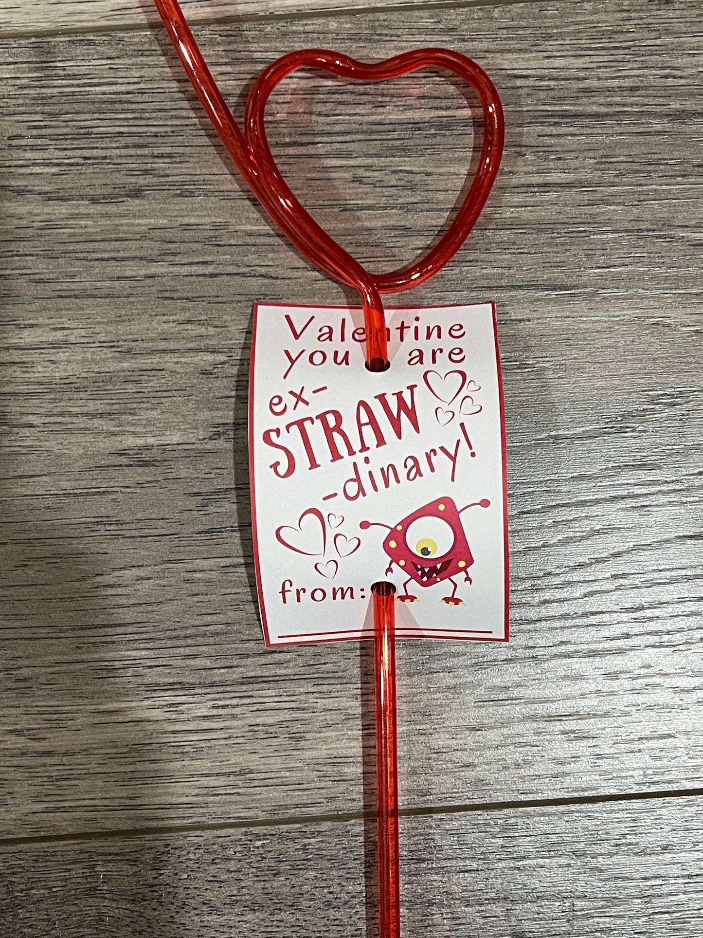 Heart Straw Valentine Party Favor, Valentines gift, silly straws