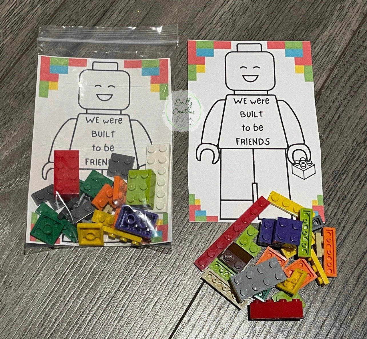 Building Brick Valentine, Block Valentines School Favor, Valentine Class Gifts, Vday Building Blocks, Valentine Bricks