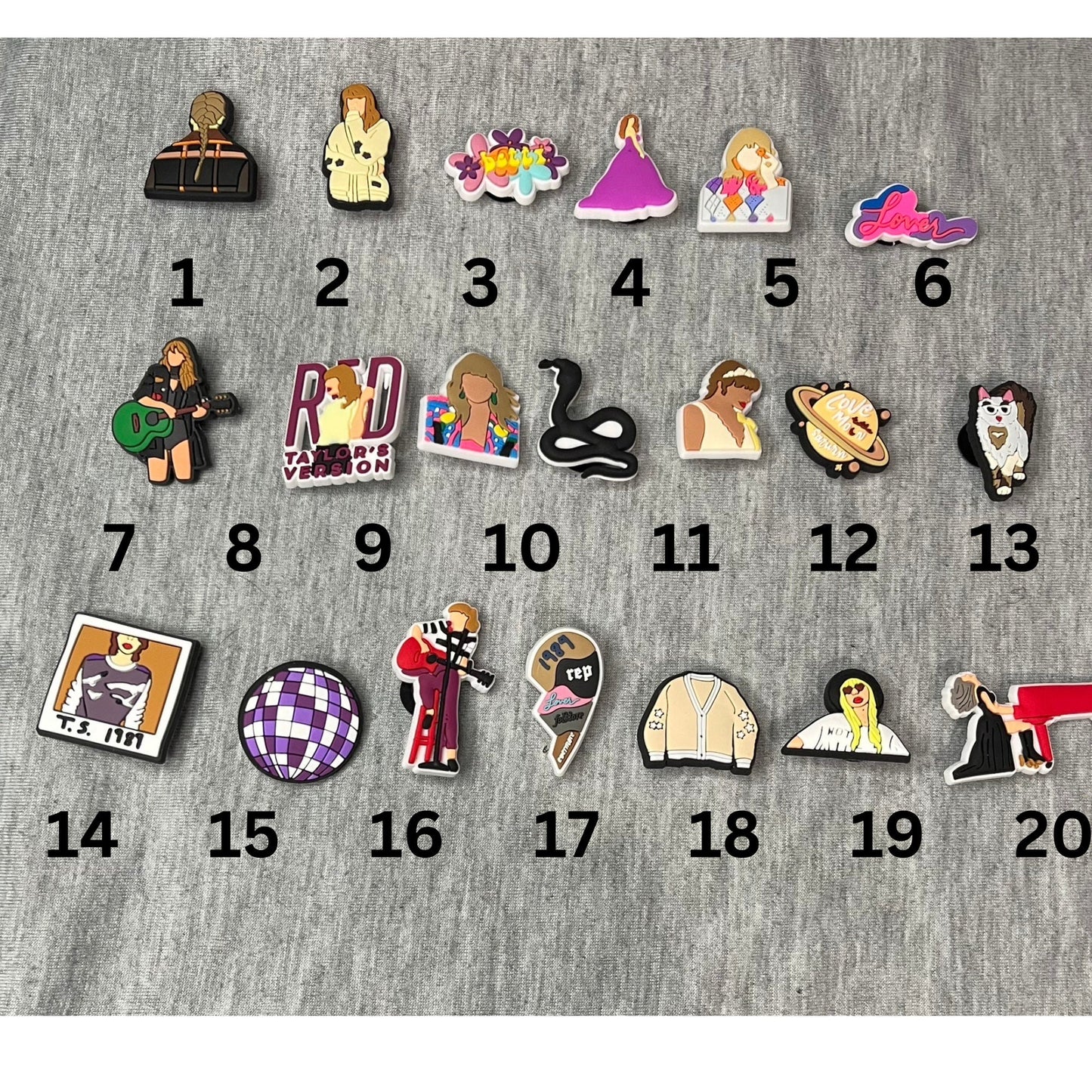 Music Inspired Shoe Charms, Taylor Swif Shoe Charms, Shoe Charms, Swif Shoe Charms, Shoe Accessories, Swifti Charms