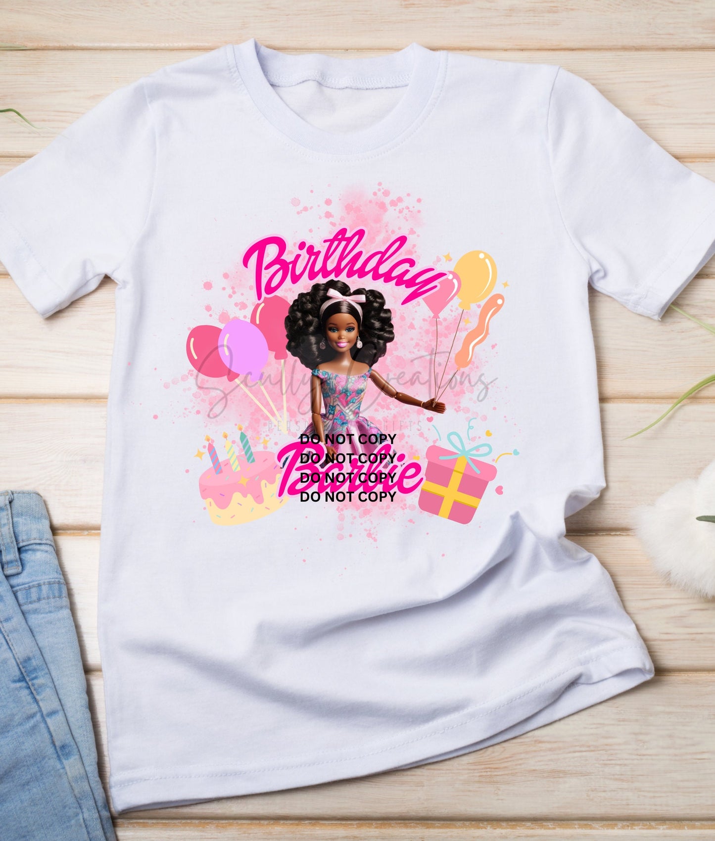Black Fashion Girl Doll Birthday Digital File, Black Barbi, Birthday Shirts, Girl Shirt, Birthday Girl PNG