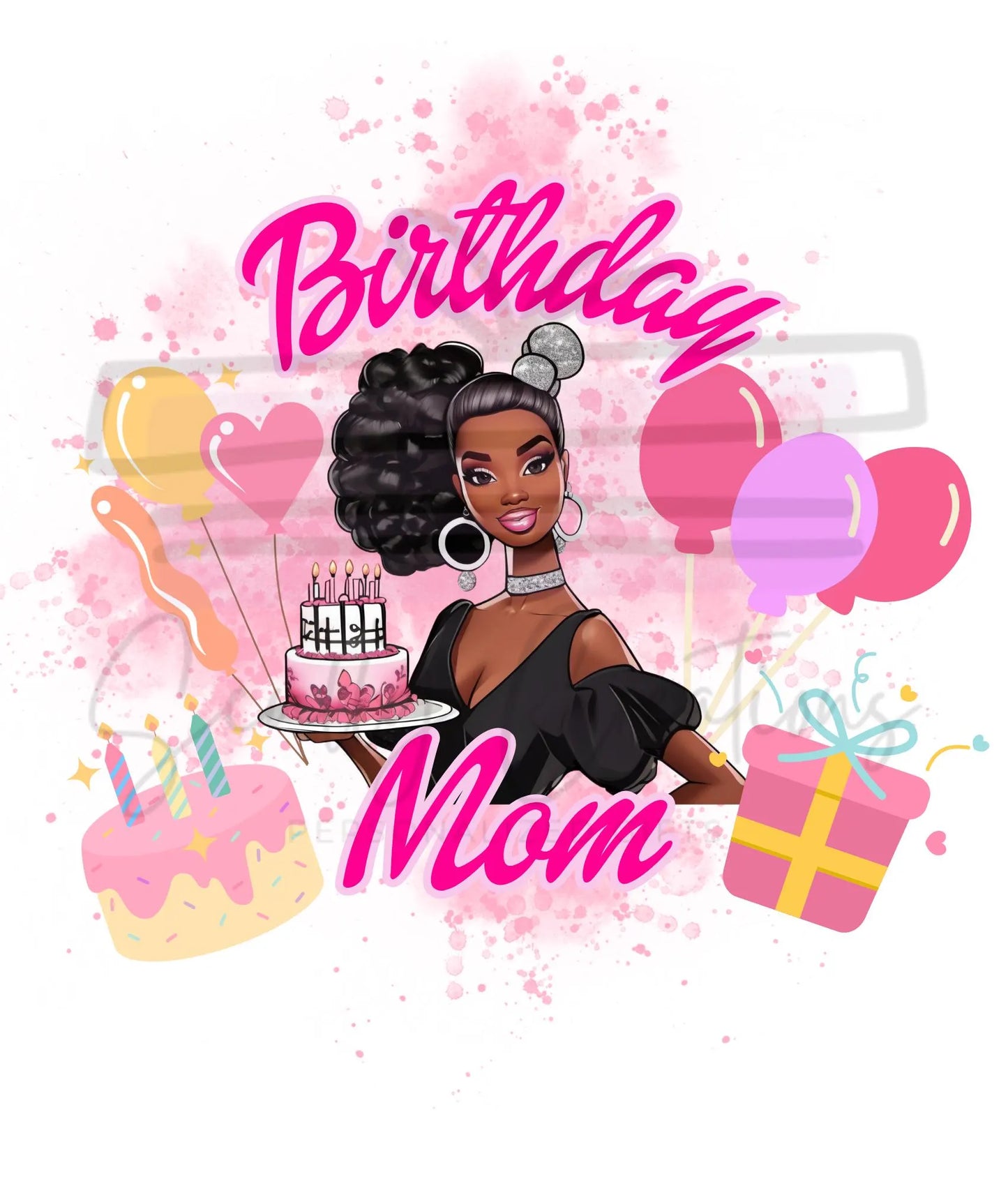 Black Girl Birthday Personalized Name Digital File