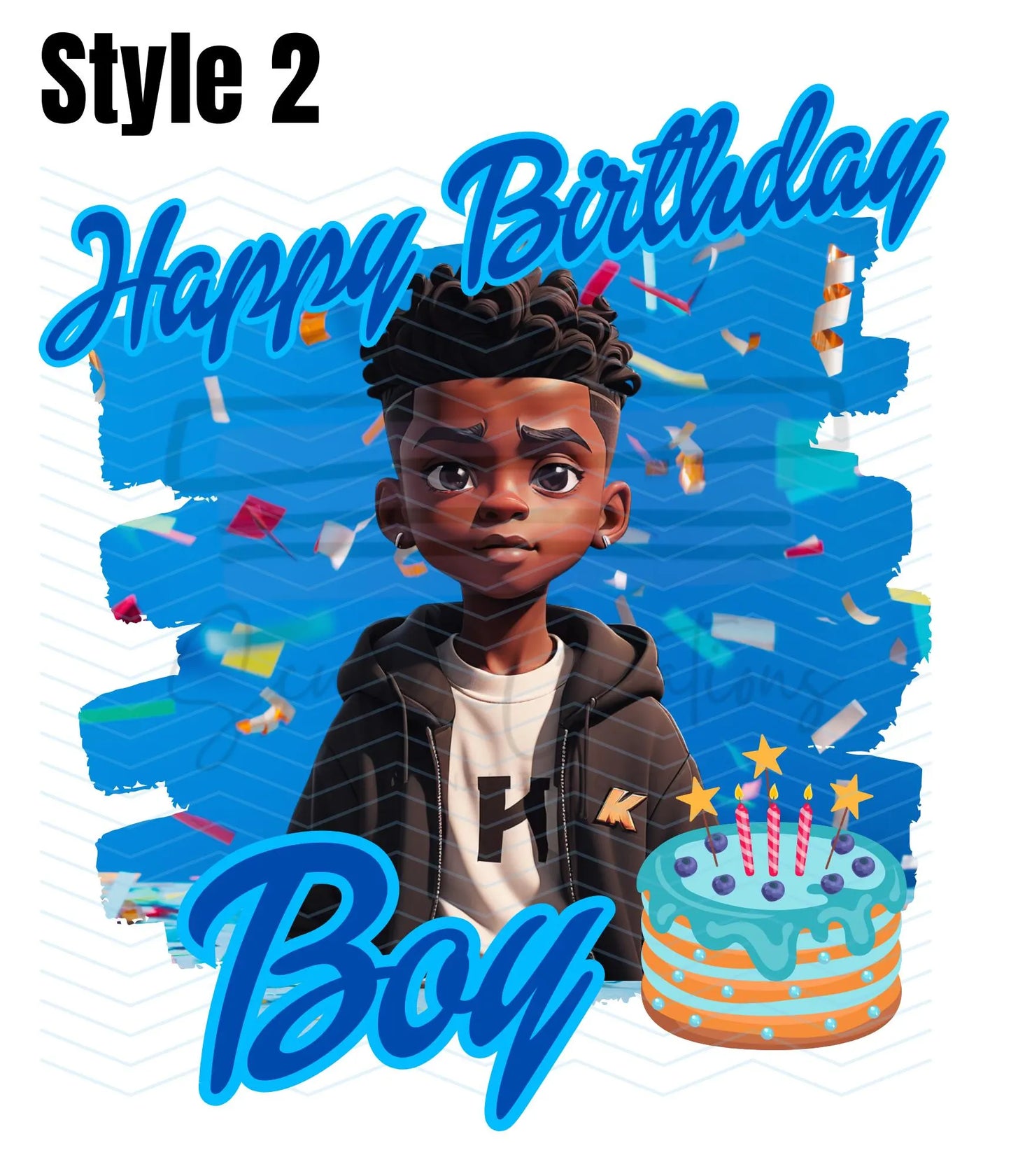 Black Girl Birthday Personalized Name Digital File