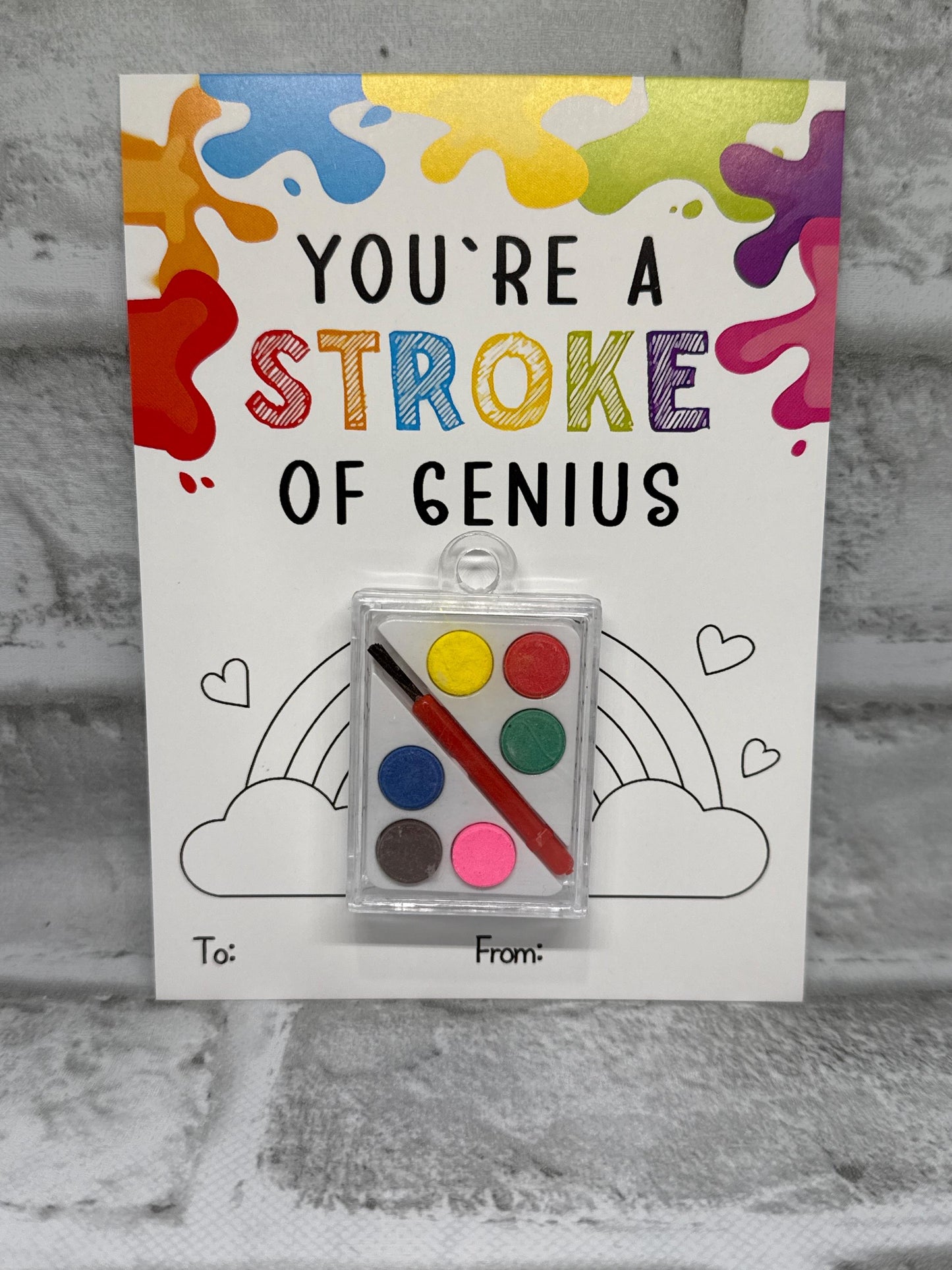 Valentine Painting Kit Party Favor, Valentines gift - Classroom Favors DIY Kit