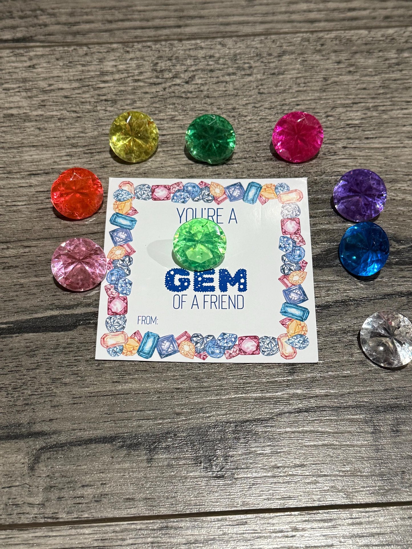 You're A Gem of a Friend Valentine Party Favor, Valentines gift - Classroom Favors