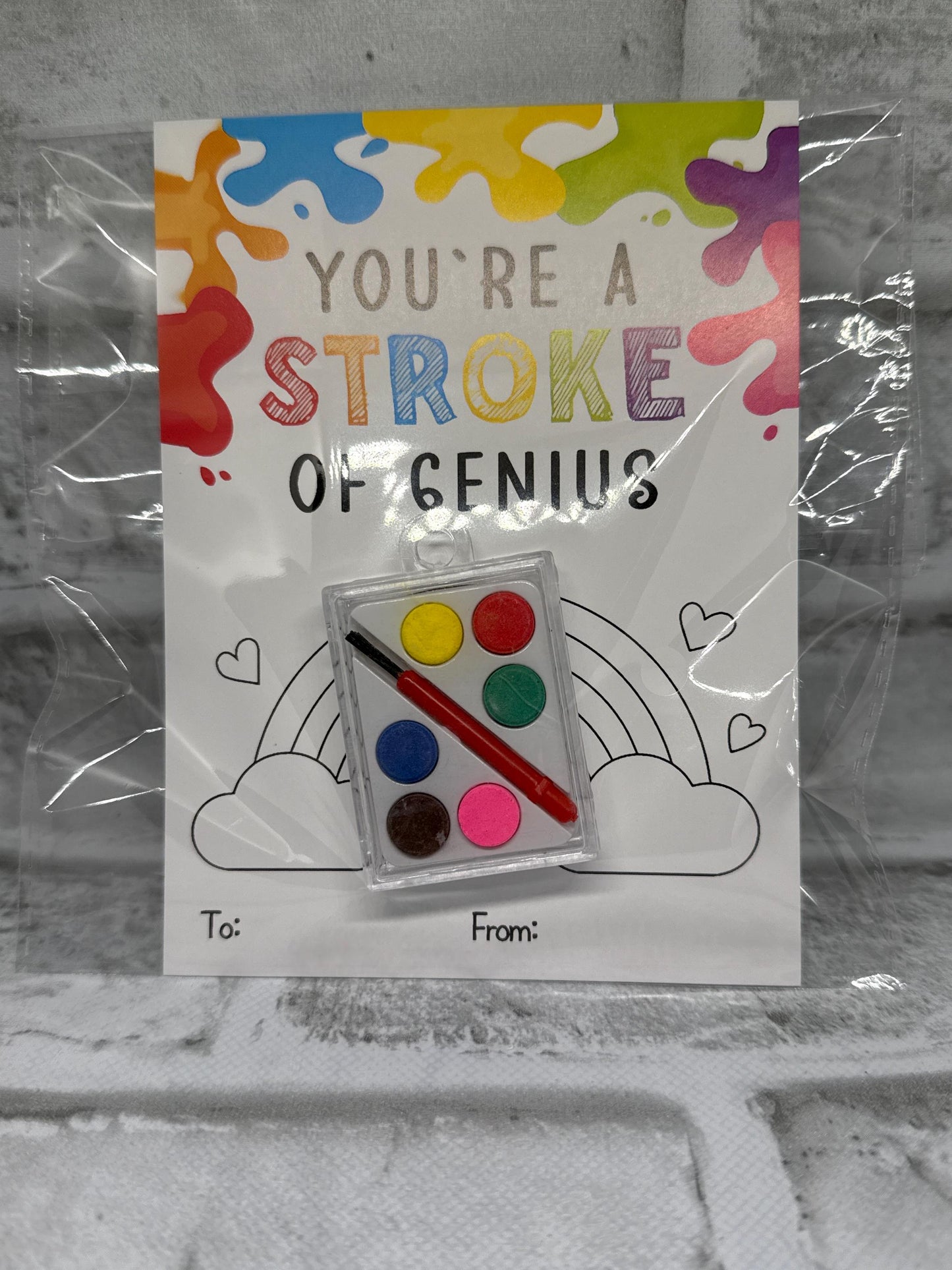 Valentine Painting Kit Party Favor, Valentines gift - Classroom Favors DIY Kit