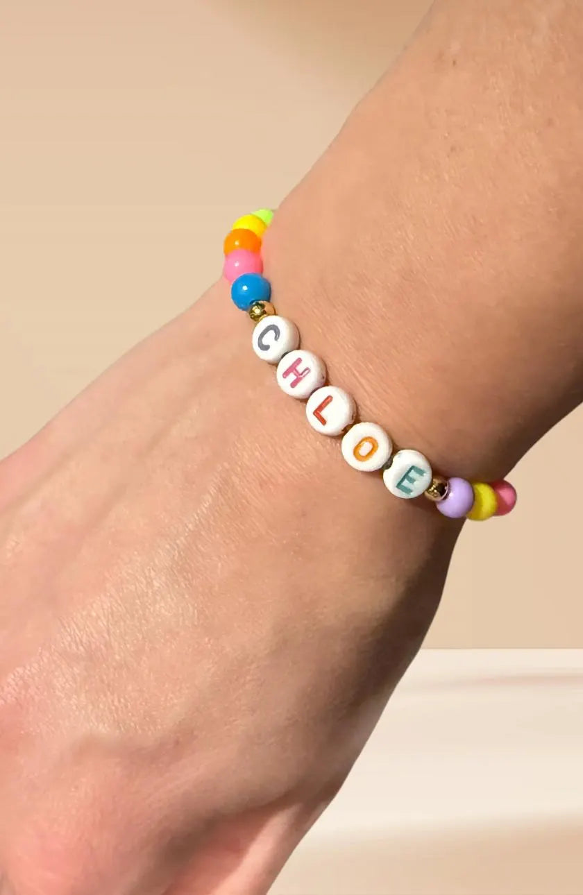 Beaded Bracelet Party Favor Kit – Personalized Name Jewelry Craft for Kids' Birthday Parties