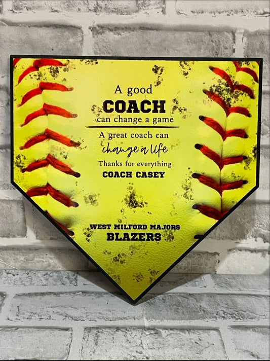 Personalized Home Plate Plaque