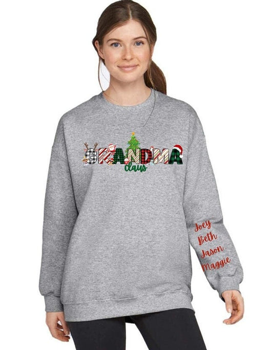 Grandma Claus Christmas doodle design, Holiday Graphic Digital PNG for T-Shirt, Totes, Mugs, Gifts, DTF Transfers