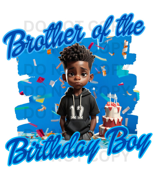 DIGITAL DOWNLOAD Custom Birthday Brother Shirt Design- Black Fashion Boy Instant Download, Printable PNG