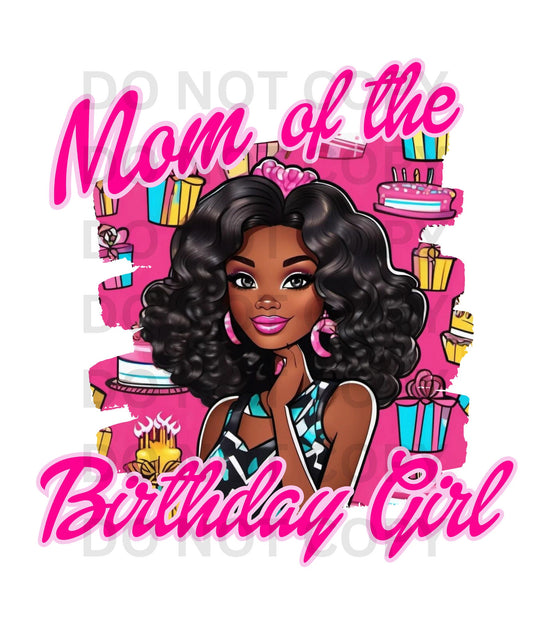 Black Fashion Mom Doll Birthday Digital File, Black Barbi, Birthday Shirts, Girl Shirt, Birthday Mom, Birthday Girl PNG