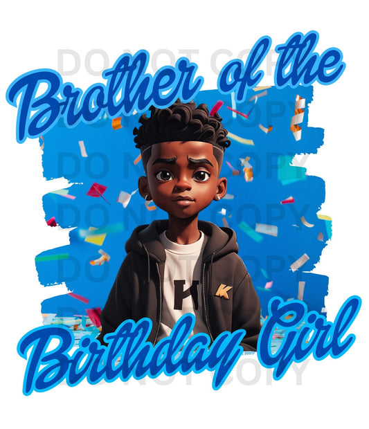 DIGITAL DOWNLOAD Black Fashion Brother Doll Birthday Digital File, Black Barbi, Birthday Shirts, Boy Shirt, Birthday Brother, Birthday Girl PNG