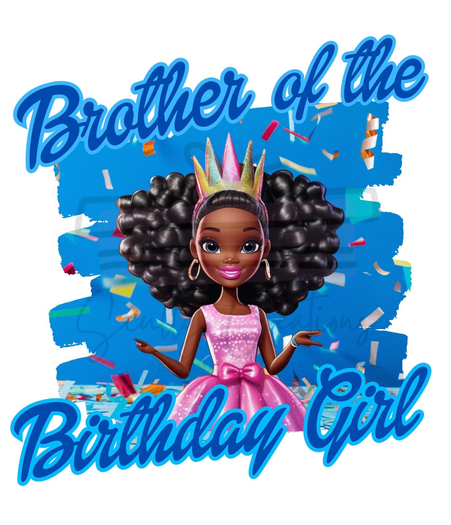 DIGITAL DOWNLOAD Black Fashion Brother Doll Birthday Digital File, Black Barbi, Birthday Shirts, Boy Shirt, Birthday Brother, Birthday Girl PNG
