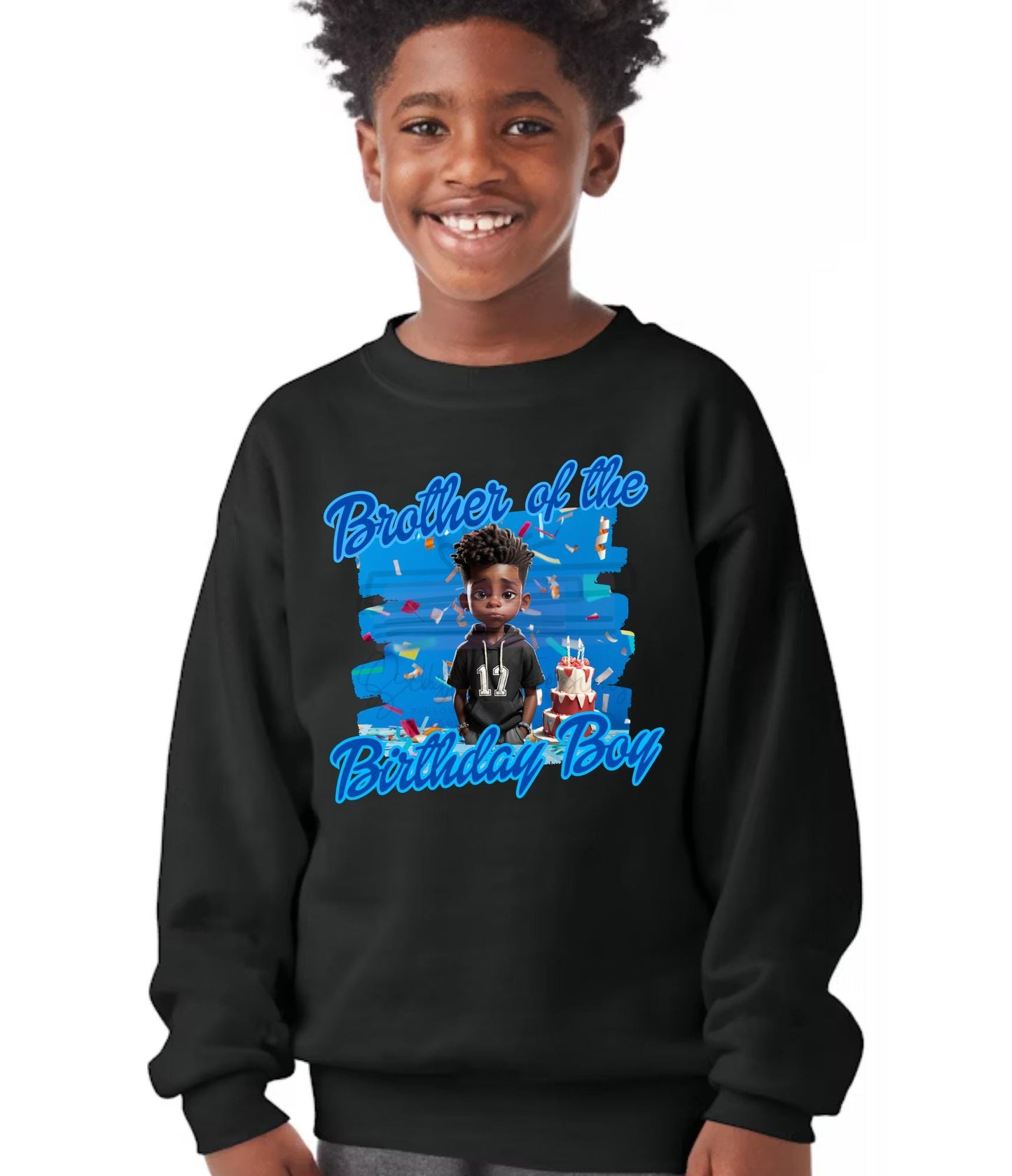 DIGITAL DOWNLOAD Custom Birthday Brother Shirt Design- Black Fashion Boy Instant Download, Printable PNG