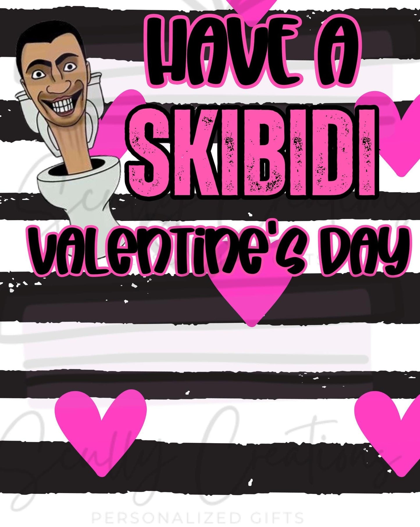 Skibidi Valentine Digital Download, Valentine's Day Gifts, Classroom Favors, Instant Download