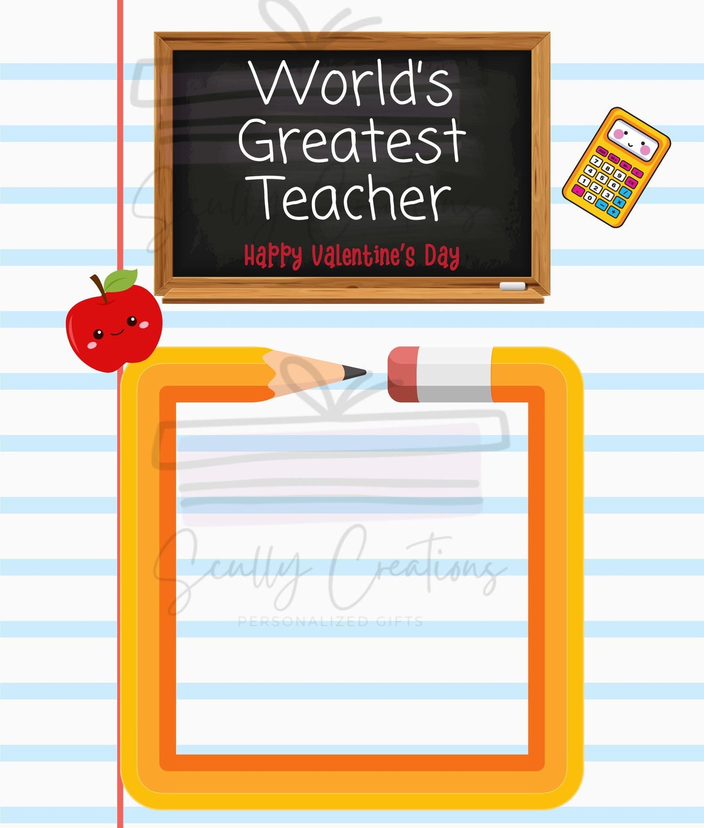 Best Teacher Jumbo Card Digital File - Instant Download - Valentine Jumbo Card File