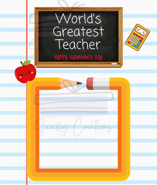 Best Teacher Jumbo Card Digital File - Instant Download - Valentine Jumbo Card File