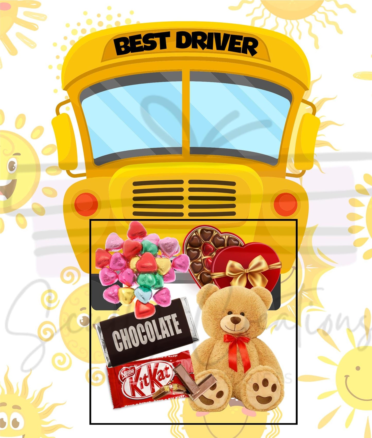 Best Driver Ever Jumbo Card Digital File - Bus Driver Cards- Instant Download - Valentine Jumbo Card File