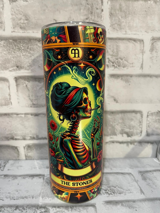 420 friendly skinny tumbler for iced coffee or tea
